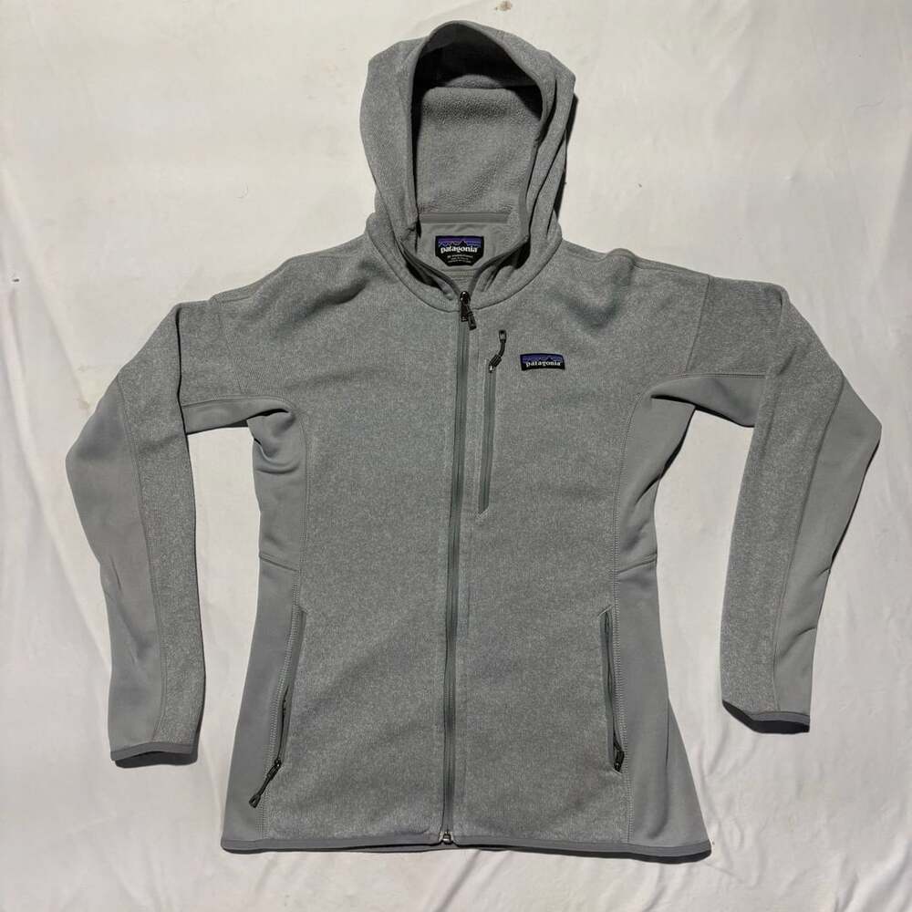 Patagonia Performance Better Sweater Hoody Full Zip Jacket Womens M Gray 25975